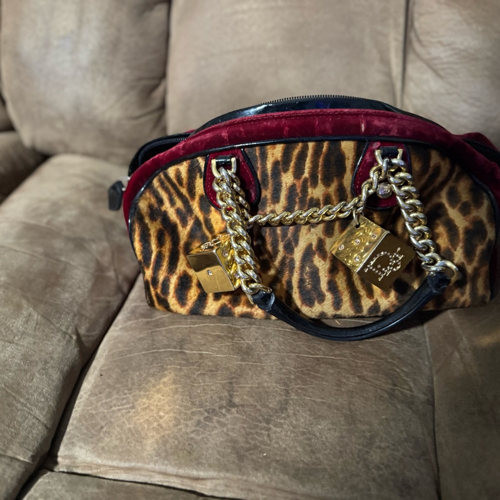 Dior Animal Print Bag with Gold Accents - Picture 4 of 5